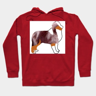 miniature american shepherd red merle silhouette Hoodie